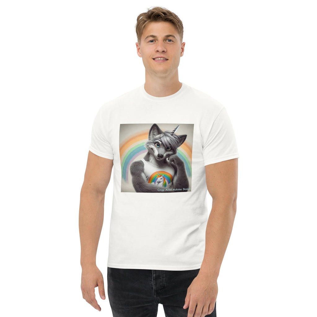Furry Fox Unisex classic tee by Gregg Acini Adoree Designs - Gregg Acini Adoree Designs - Tee Shirt
