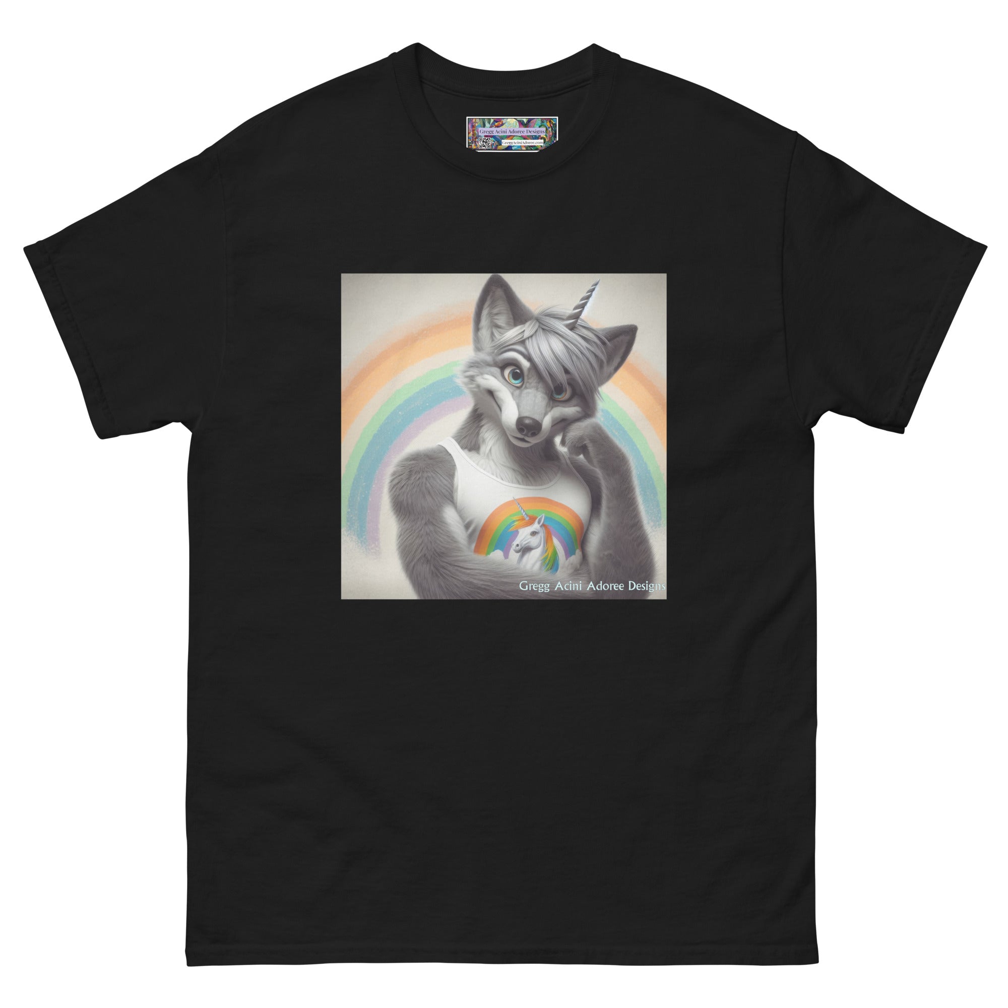 Furry Fox Unisex classic tee by Gregg Acini Adoree Designs - Gregg Acini Adoree Designs - Tee Shirt