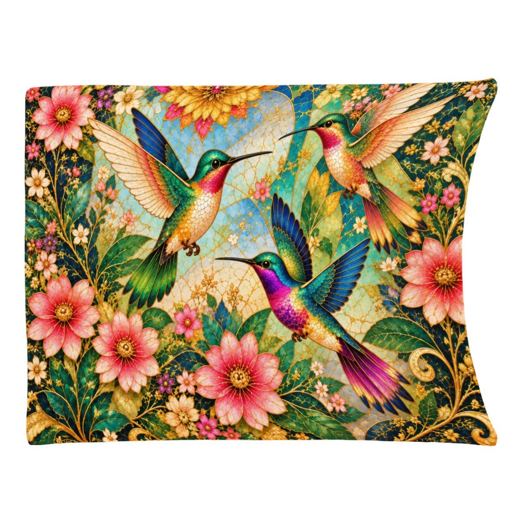Garden of Gilded Wings Flannel Throw Blanket | Made in USA