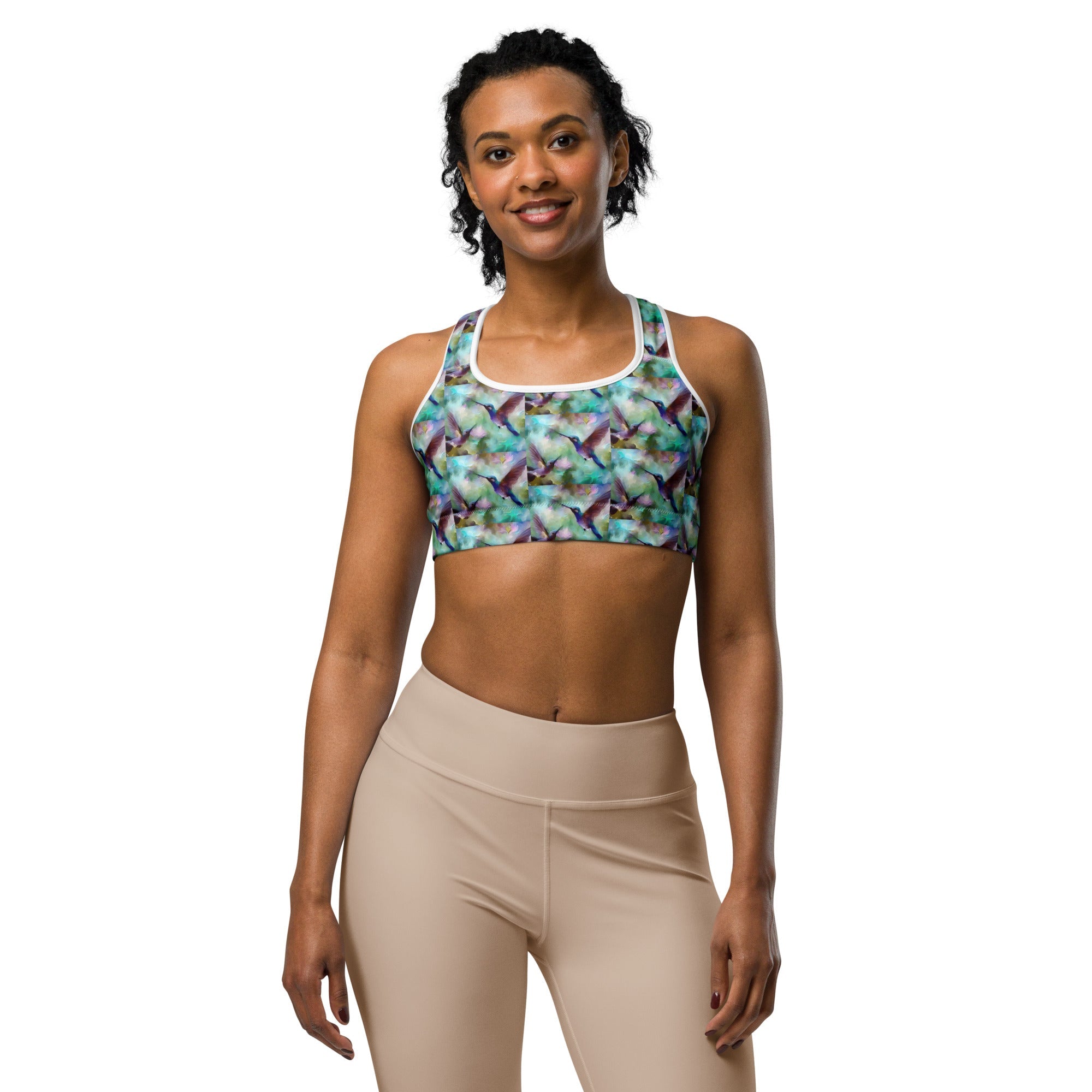 Gentle Hummingbirds Sports bra - Gregg Acini Adoree Designs - Sports Bra