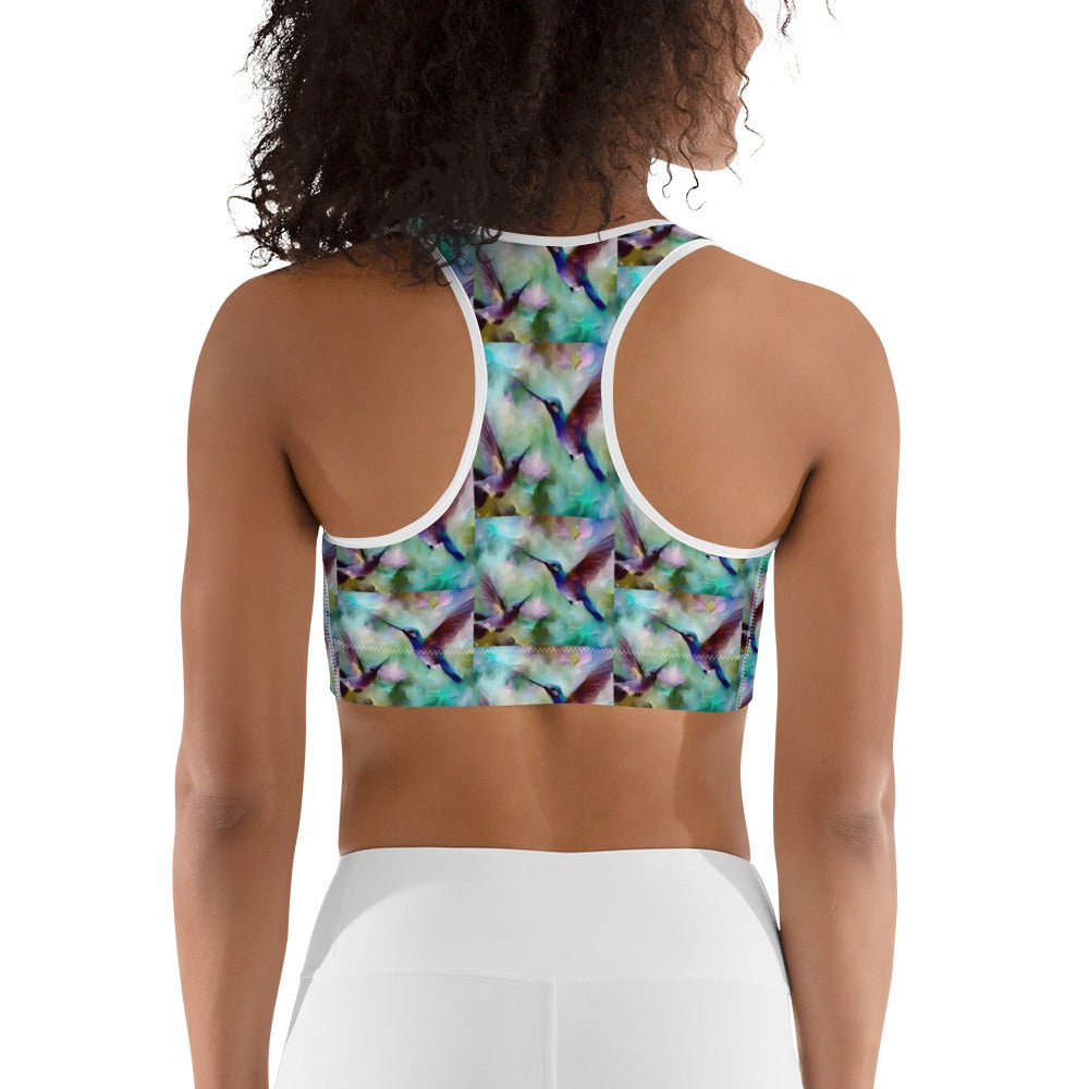 Gentle Hummingbirds Sports bra - Gregg Acini Adoree Designs - Sports Bra
