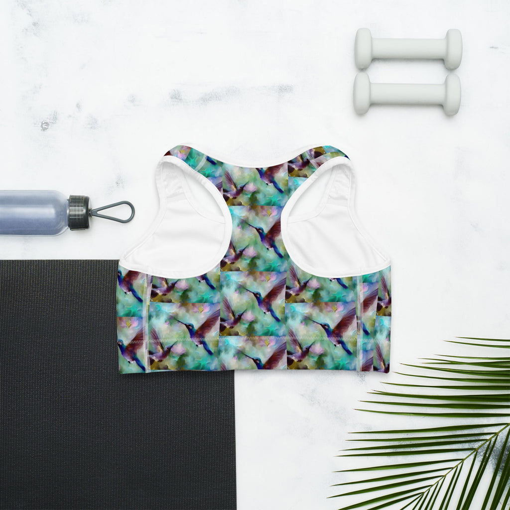 Gentle Hummingbirds Sports bra - Gregg Acini Adoree Designs - Sports Bra