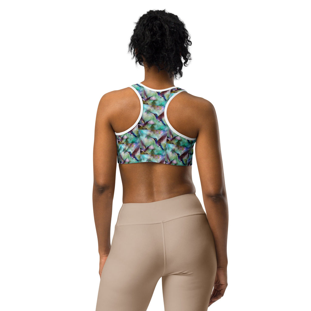 Gentle Hummingbirds Sports bra - Gregg Acini Adoree Designs - Sports Bra