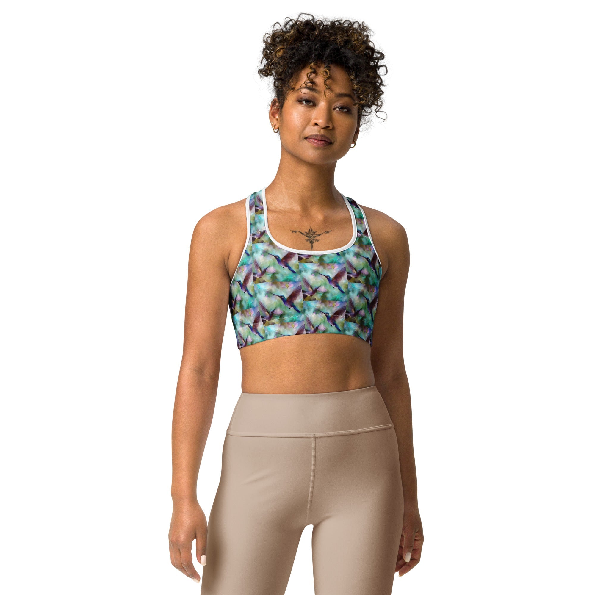 Gentle Hummingbirds Sports bra - Gregg Acini Adoree Designs - Sports Bra