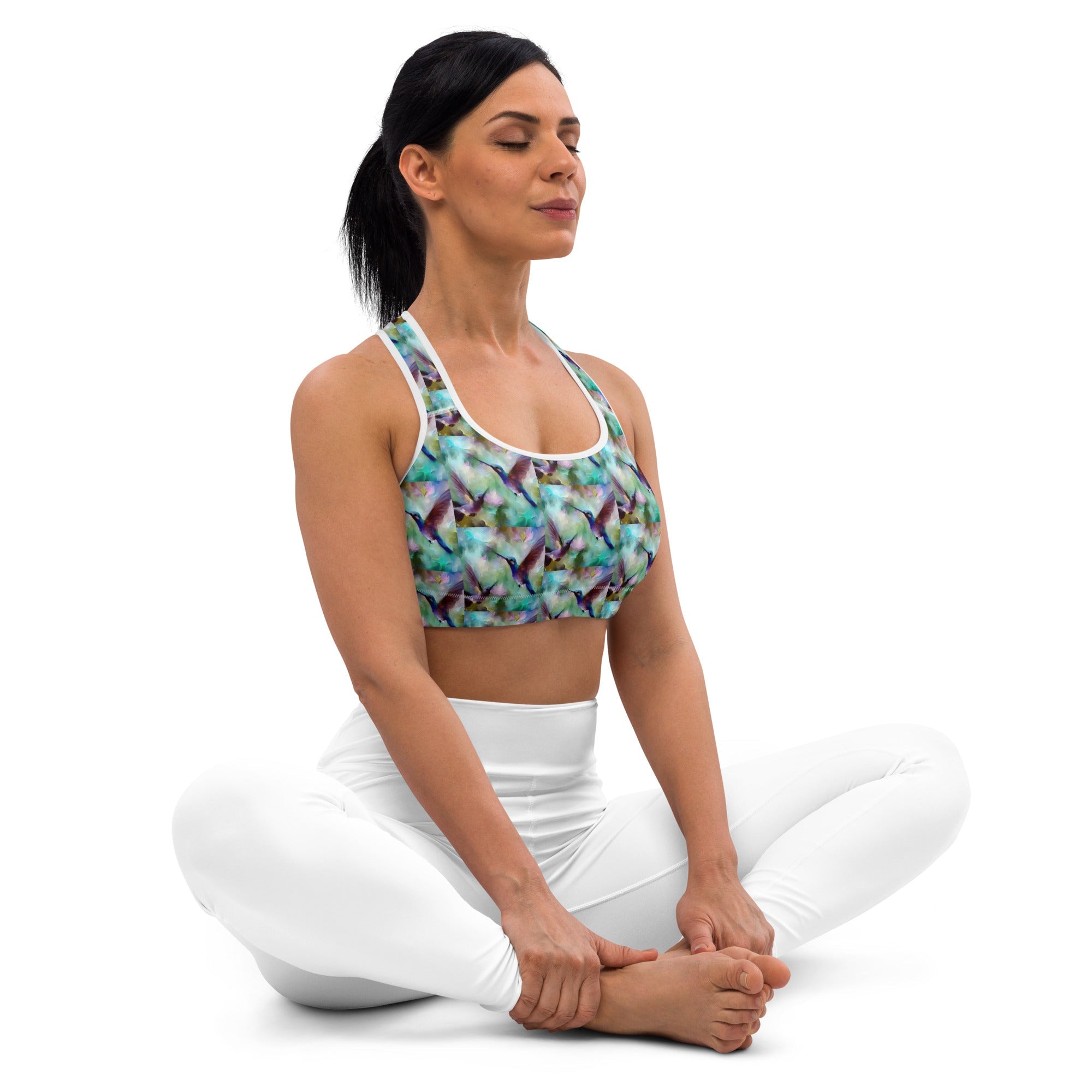 Gentle Hummingbirds Sports bra - Gregg Acini Adoree Designs - Sports Bra