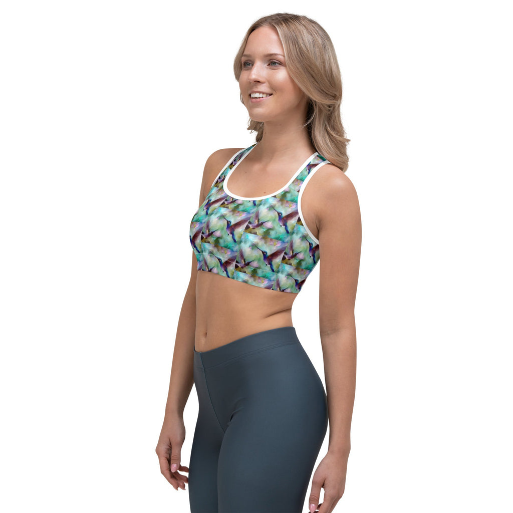 Gentle Hummingbirds Sports bra - Gregg Acini Adoree Designs - Sports Bra