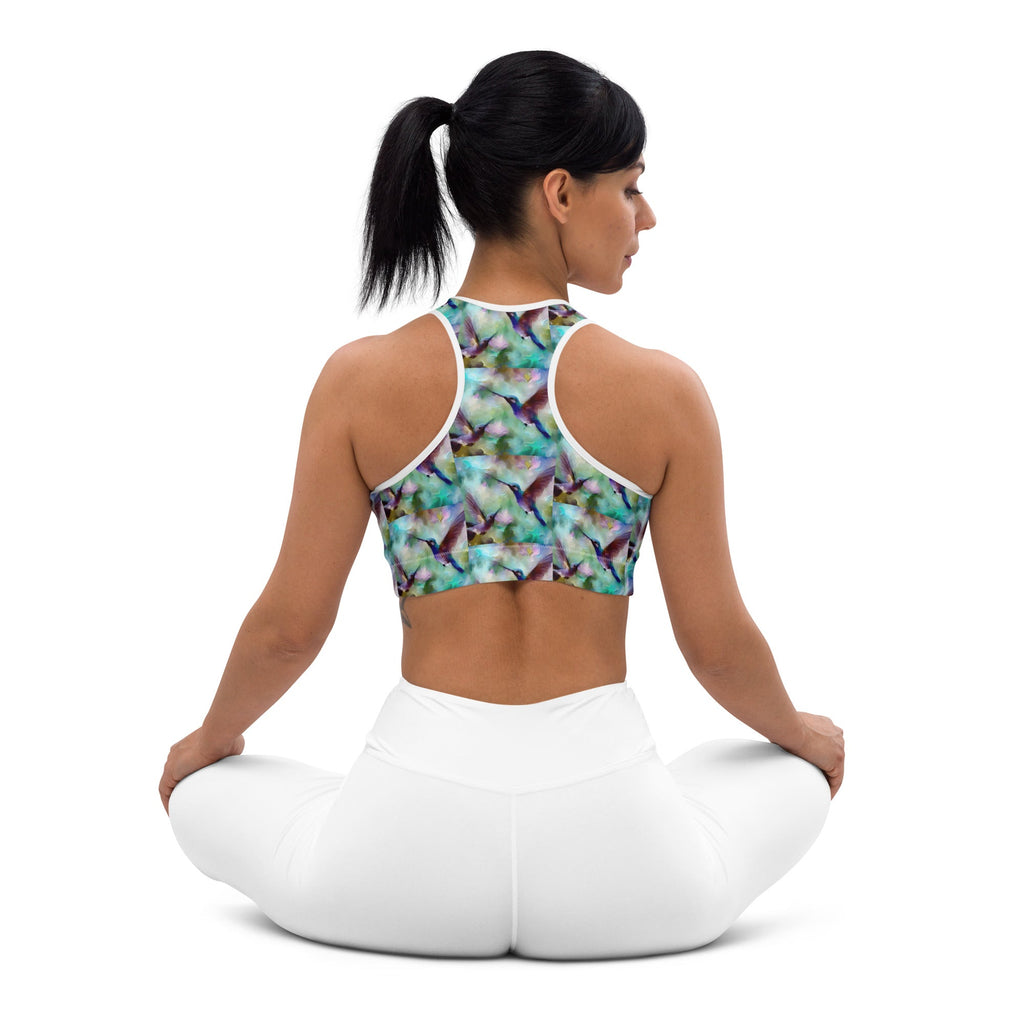 Gentle Hummingbirds Sports bra - Gregg Acini Adoree Designs - Sports Bra
