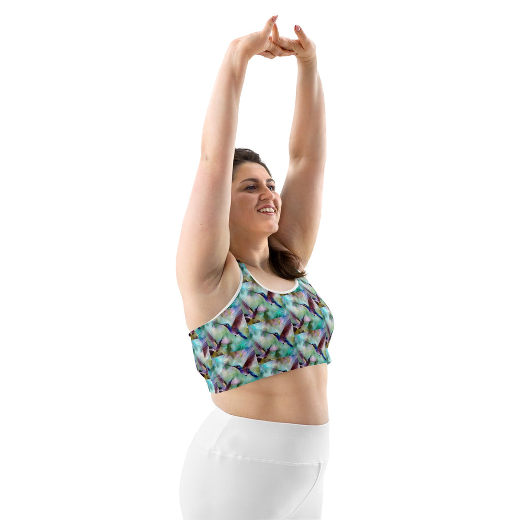 Gentle Hummingbirds Sports bra - Gregg Acini Adoree Designs - Sports Bra