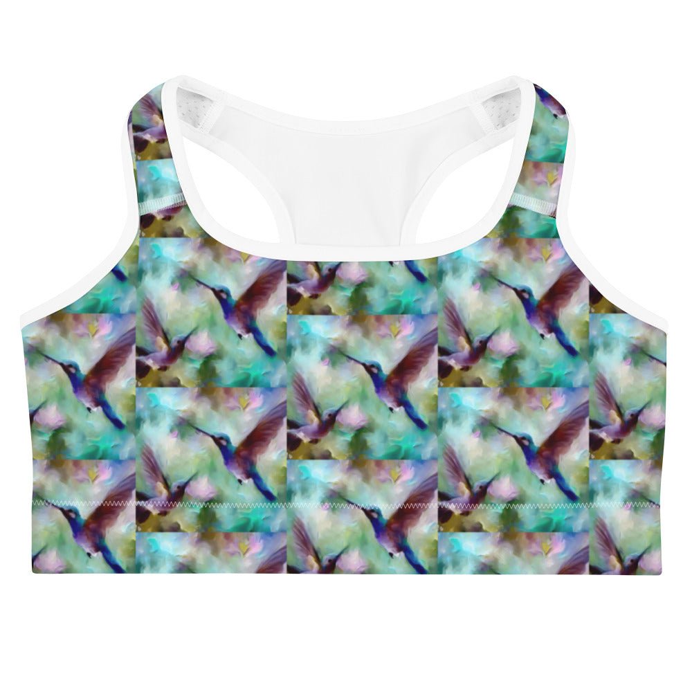 Gentle Hummingbirds Sports bra - Gregg Acini Adoree Designs - Sports Bra