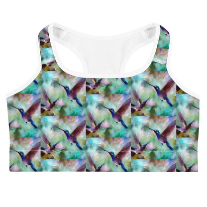 Gentle Hummingbirds Sports bra - Gregg Acini Adoree Designs - Sports Bra
