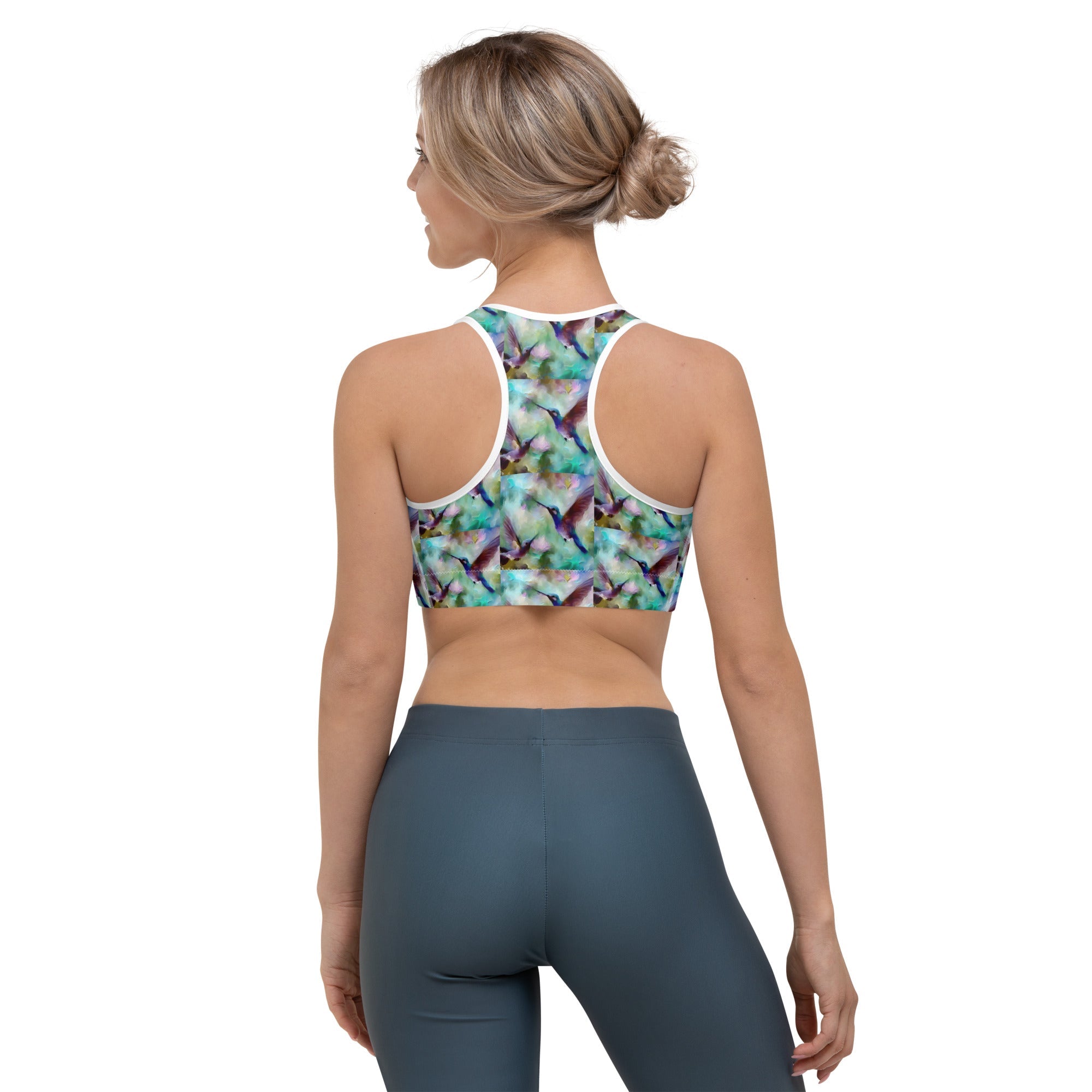 Gentle Hummingbirds Sports bra - Gregg Acini Adoree Designs - Sports Bra