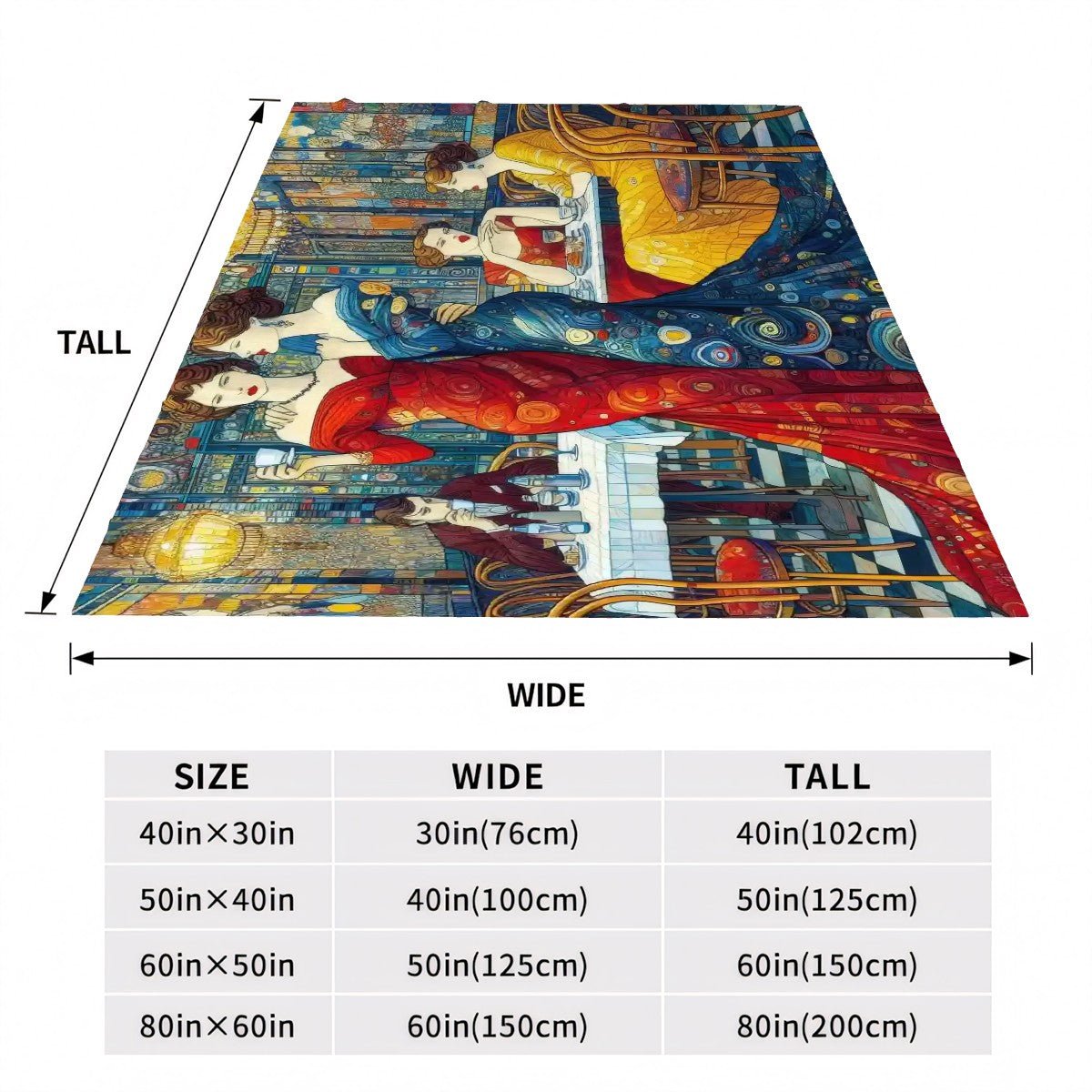 Girlfriends 300 GSM Flannel Throw Blanket (Made in USA) - Gregg Acini Adoree Designs - Blanket