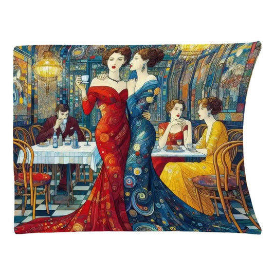 Girlfriends 300 GSM Flannel Throw Blanket (Made in USA) - Gregg Acini Adoree Designs - Blanket