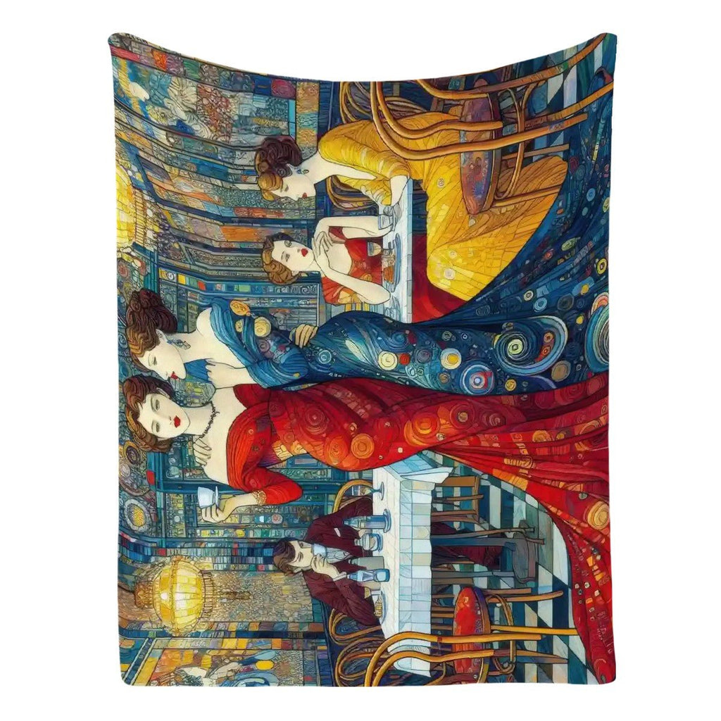 Girlfriends 300 GSM Flannel Throw Blanket (Made in USA) - Gregg Acini Adoree Designs - Blanket