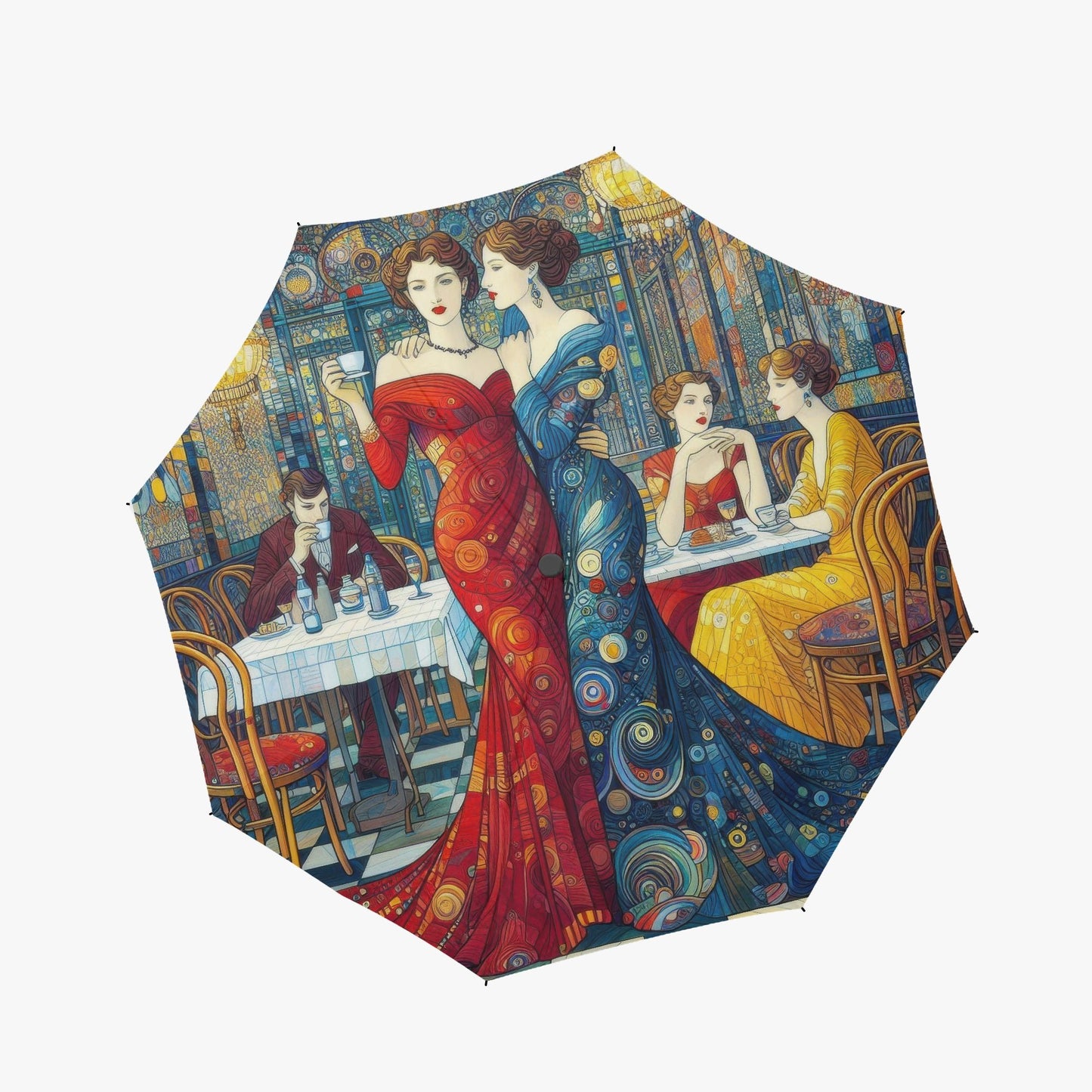 Girlfriends Automatic Folding Umbrella - Gregg Acini Adoree Designs - Umbrella