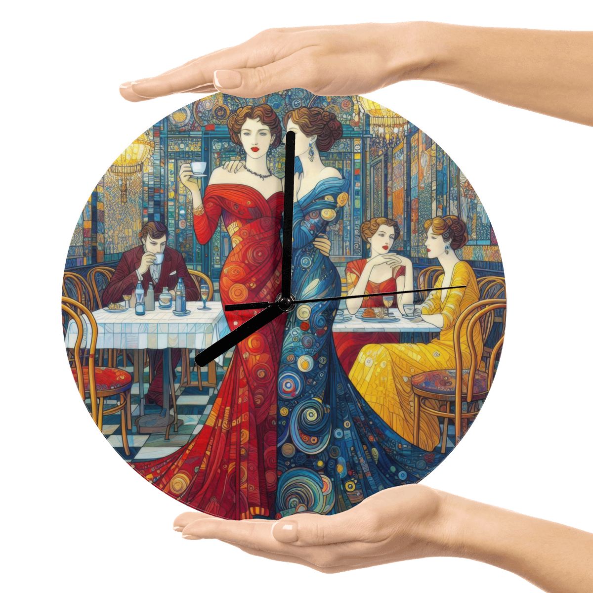 Girlfriends MDF Wall Clock (Made in USA) - Gregg Acini Adoree Designs - Wall Clock