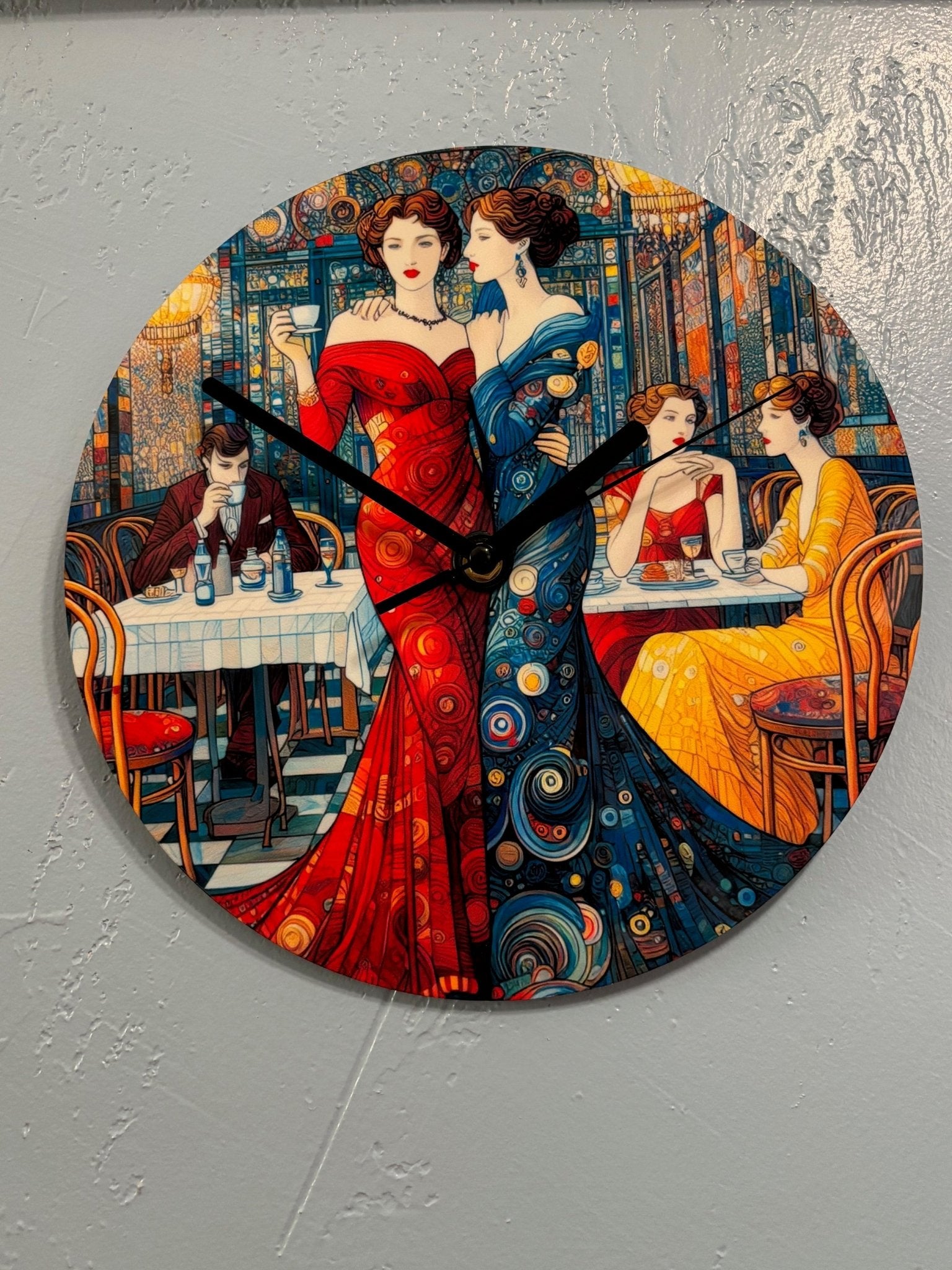 Girlfriends MDF Wall Clock (Made in USA) - Gregg Acini Adoree Designs - Wall Clock