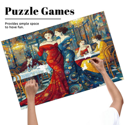 Girlfriends Wooden Jigsaw Puzzles 1000 pcs - Gregg Acini Adoree Designs - Jigsaw Puzzle