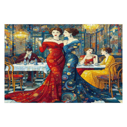 Girlfriends Wooden Jigsaw Puzzles 1000 pcs - Gregg Acini Adoree Designs - Jigsaw Puzzle