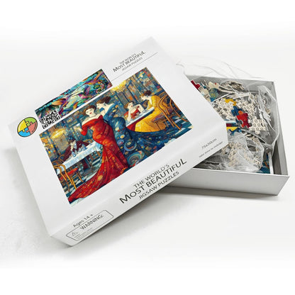 Girlfriends Wooden Jigsaw Puzzles 1000 pcs - Gregg Acini Adoree Designs - Jigsaw Puzzle