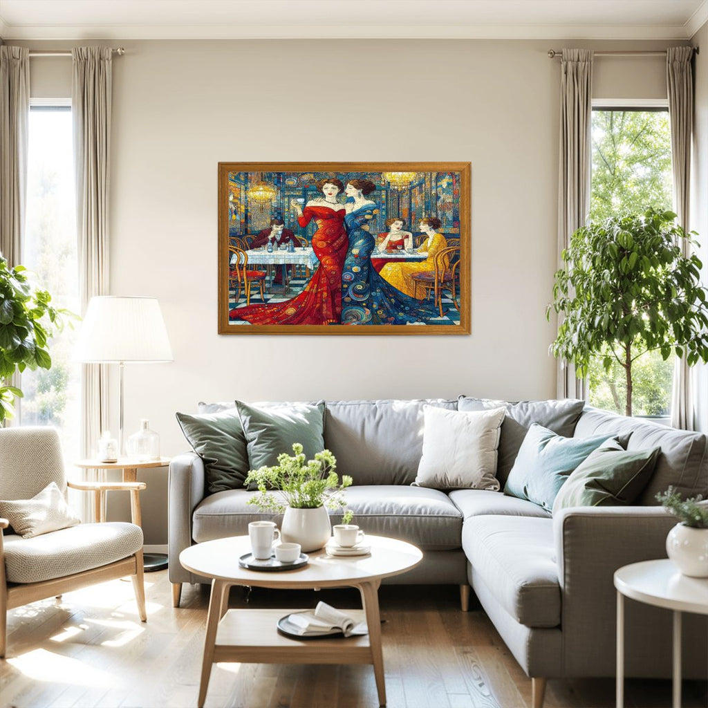 Girlfriends Wooden Jigsaw Puzzles 1000 pcs - Gregg Acini Adoree Designs - Jigsaw Puzzle