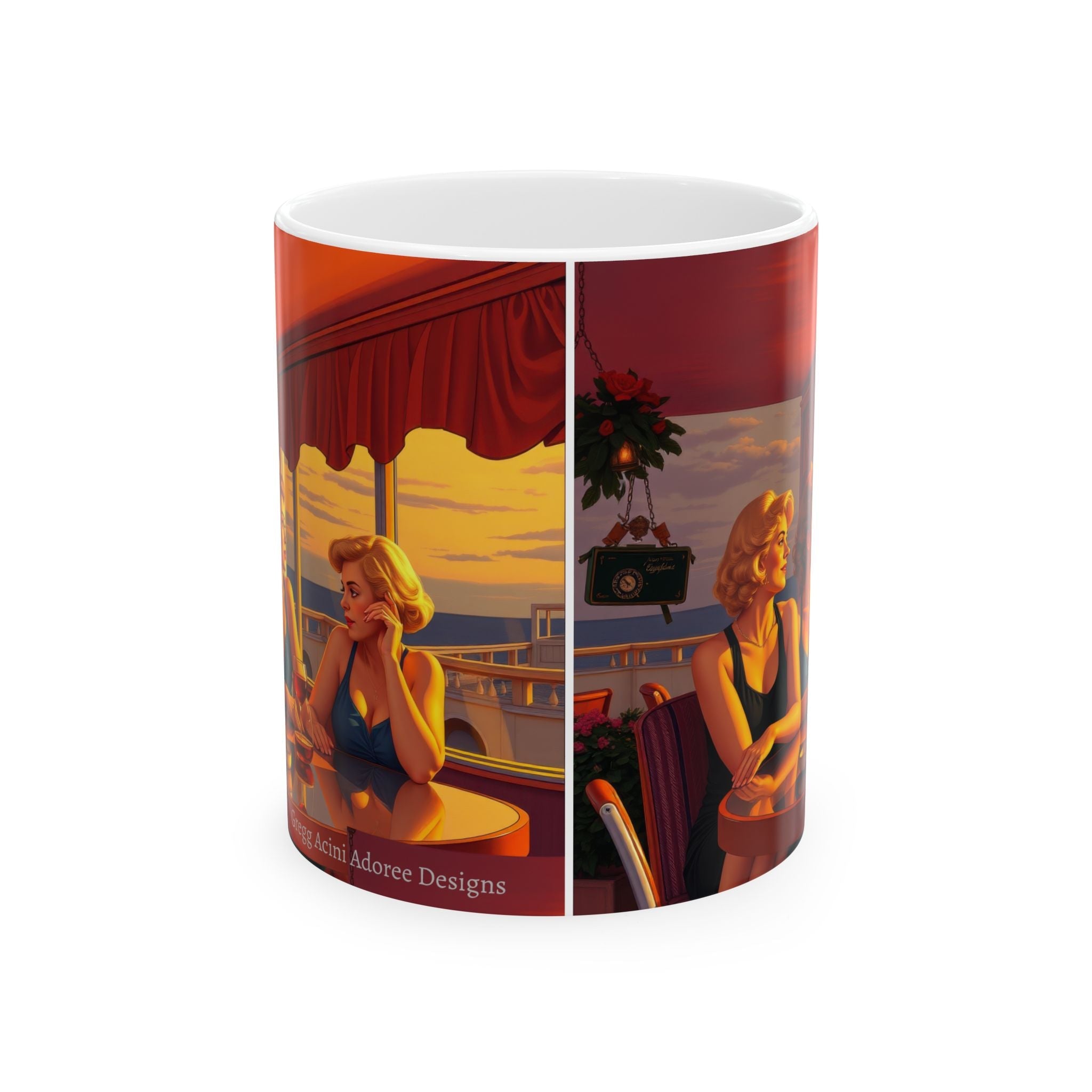 Glamorous Friends Ceramic Coffee Mug by Gregg Acini Adoree Designs - Gregg Acini Adoree Designs - Mug