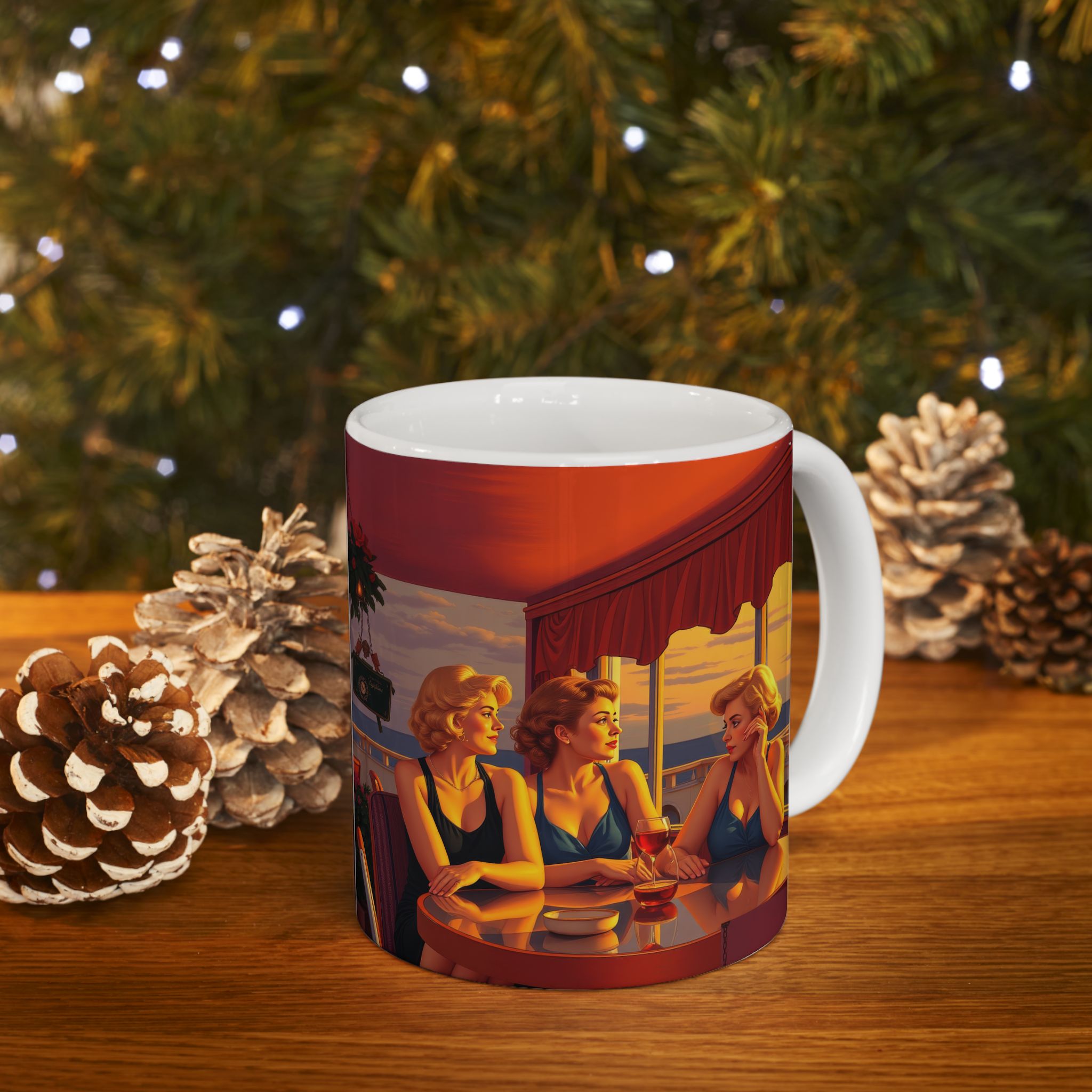 Glamorous Friends Ceramic Coffee Mug by Gregg Acini Adoree Designs - Gregg Acini Adoree Designs - Mug