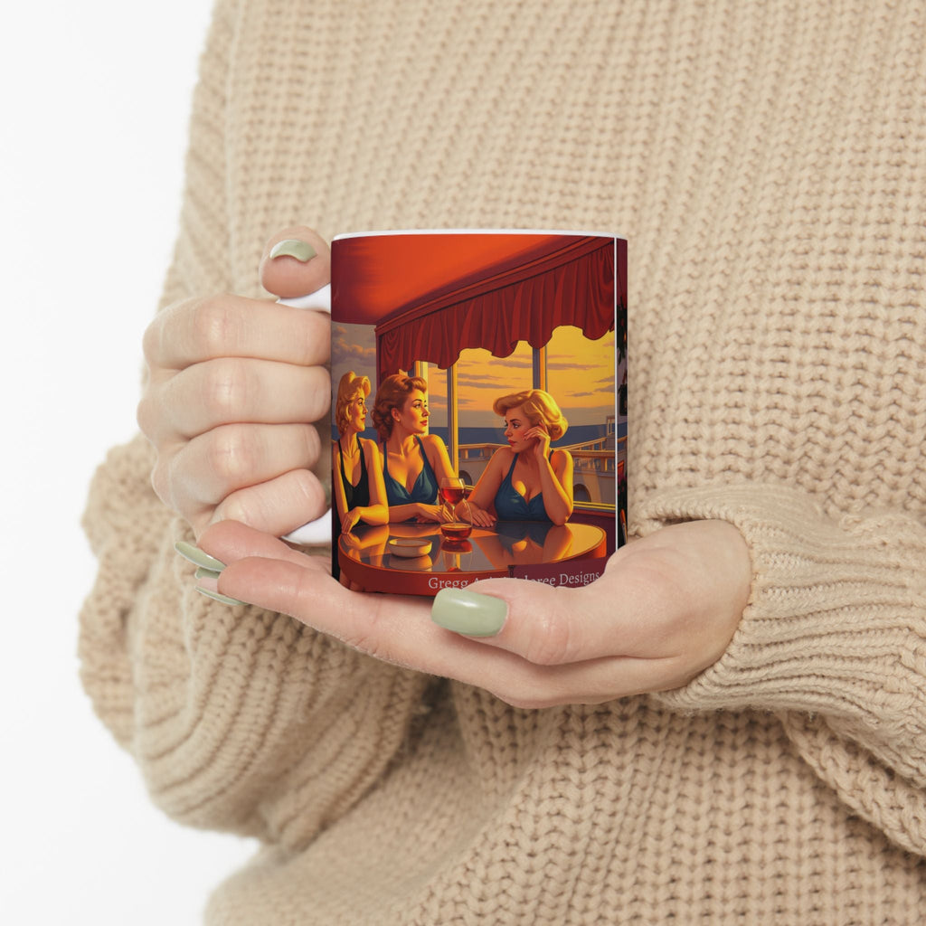 Glamorous Friends Ceramic Coffee Mug by Gregg Acini Adoree Designs - Gregg Acini Adoree Designs - Mug