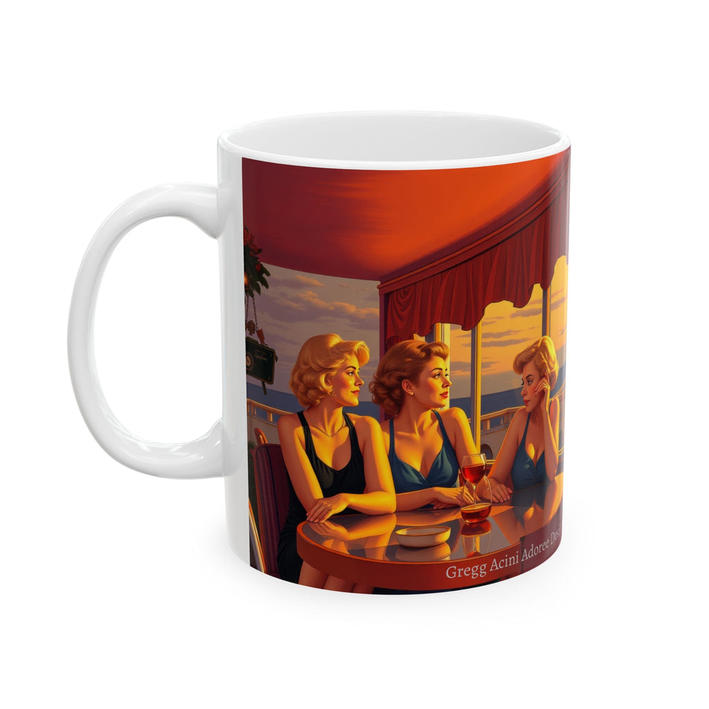 Glamorous Friends Ceramic Coffee Mug by Gregg Acini Adoree Designs - Gregg Acini Adoree Designs - Mug