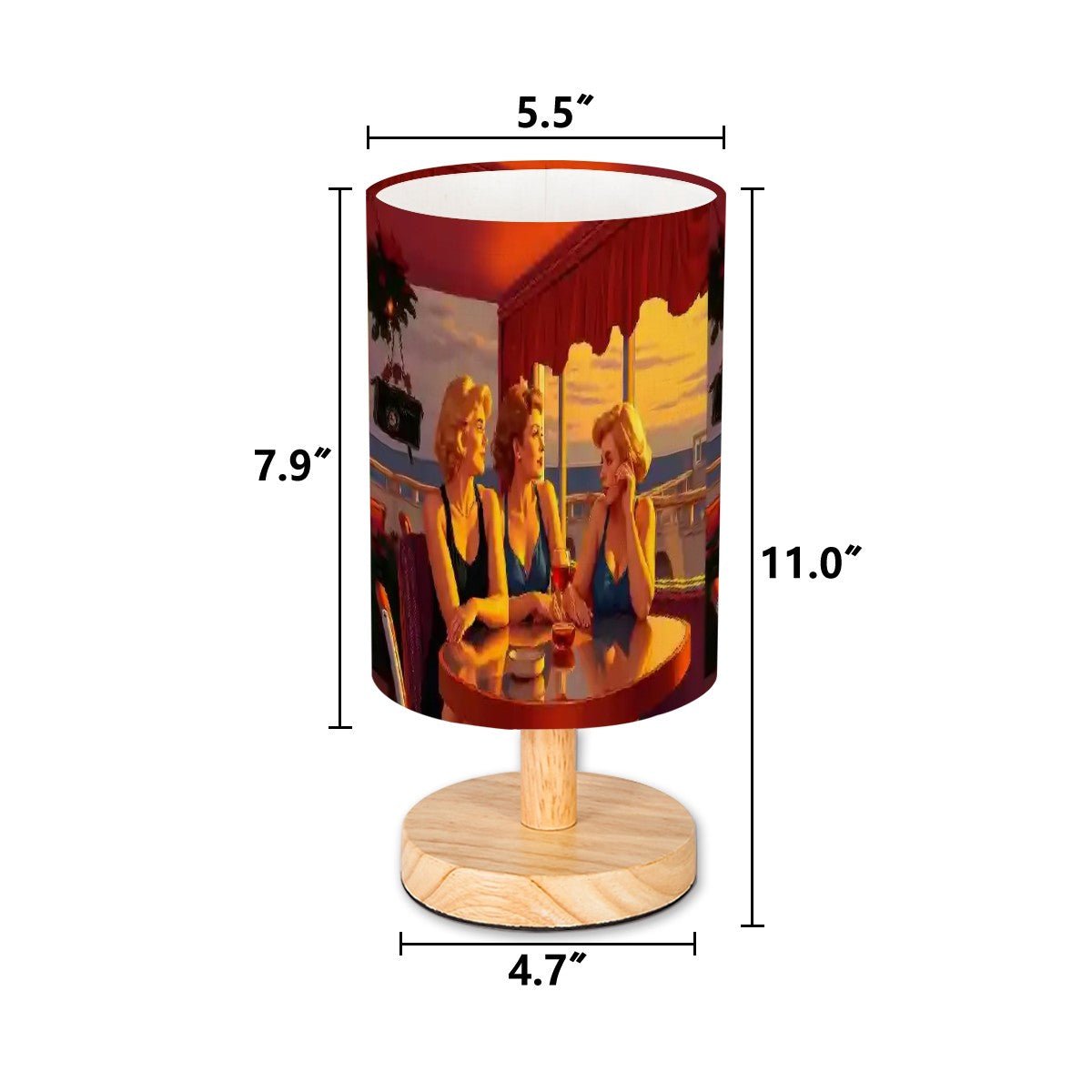 Glamorous Friends Cylindrical Table Lamp - Gregg Acini Adoree Designs - Lamp