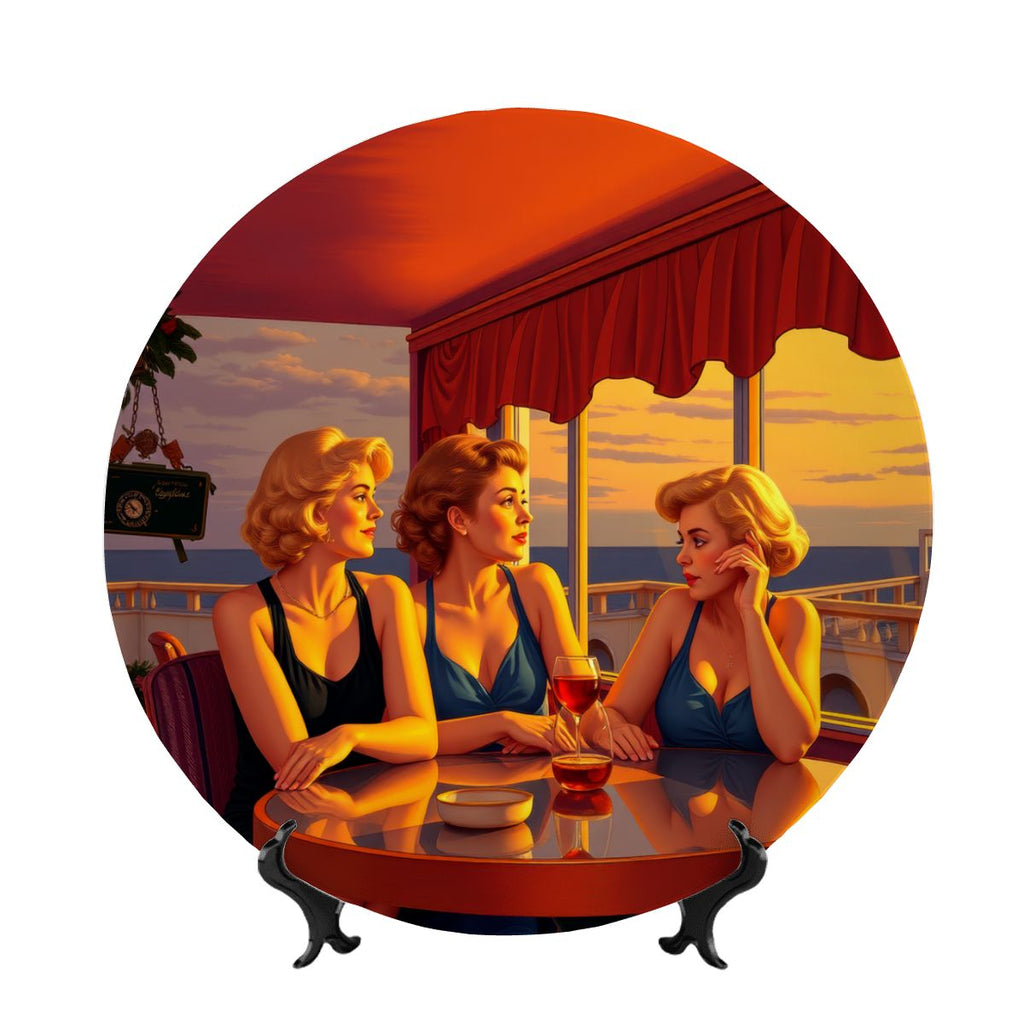 Glamorous Friends Decorative Plate - Gregg Acini Adoree Designs - Decorative Plates