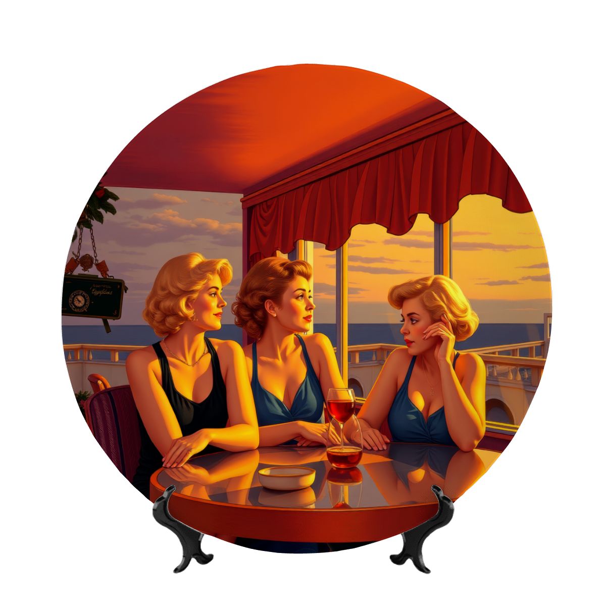 Glamorous Friends Decorative Plate - Gregg Acini Adoree Designs - Decorative Plates