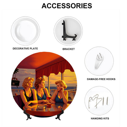 Glamorous Friends Decorative Plate - Gregg Acini Adoree Designs - Decorative Plates
