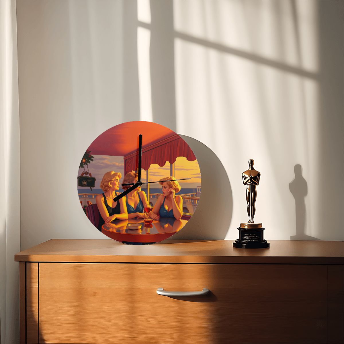 Glamorous Friends MDF Wall Clock (Made in USA) - Gregg Acini Adoree Designs - Wall Clock