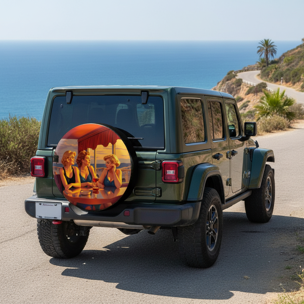 Glamorous Friends Spare Tire Cover Lifestyle