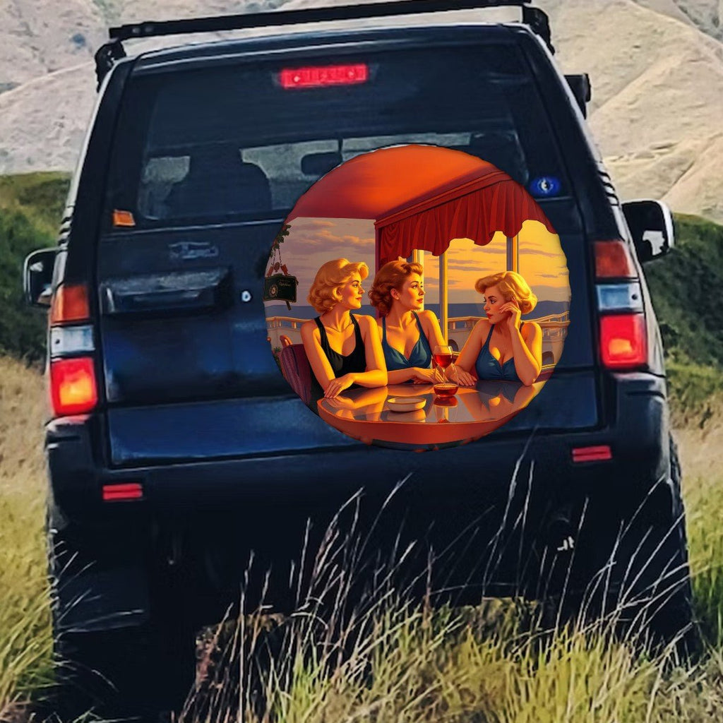 Glamorous Friends Thickened Spare Tire Cover - Gregg Acini Adoree Designs - Spare Tire Cover
