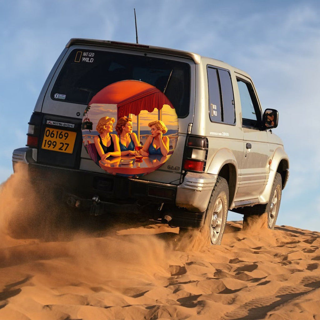 Glamorous Friends Thickened Spare Tire Cover - Gregg Acini Adoree Designs - Spare Tire Cover