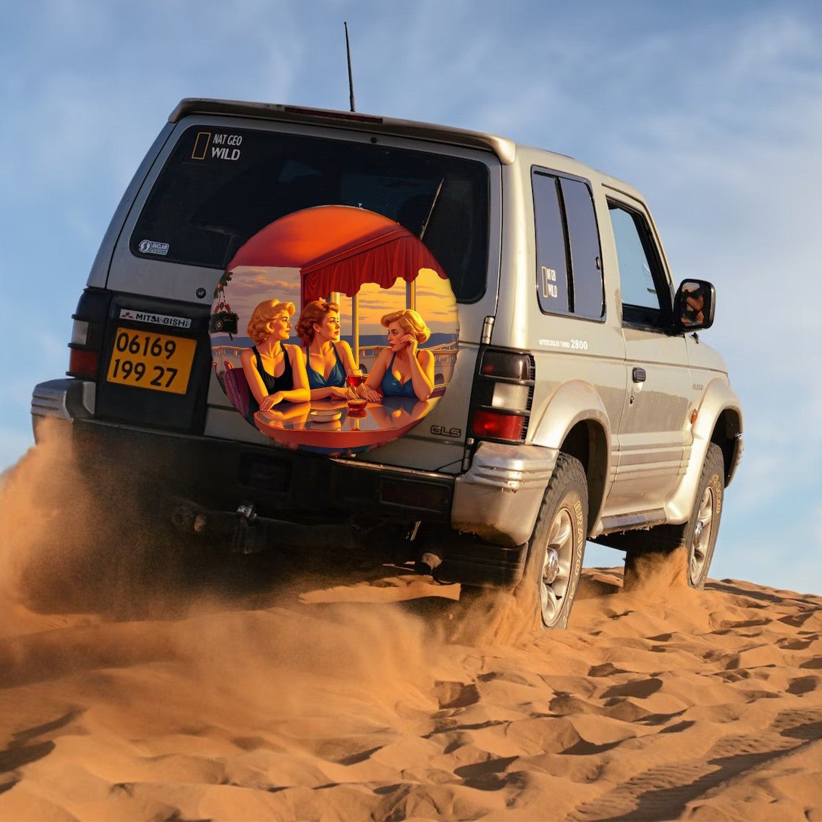 Glamorous Friends Thickened Spare Tire Cover - Gregg Acini Adoree Designs - Spare Tire Cover