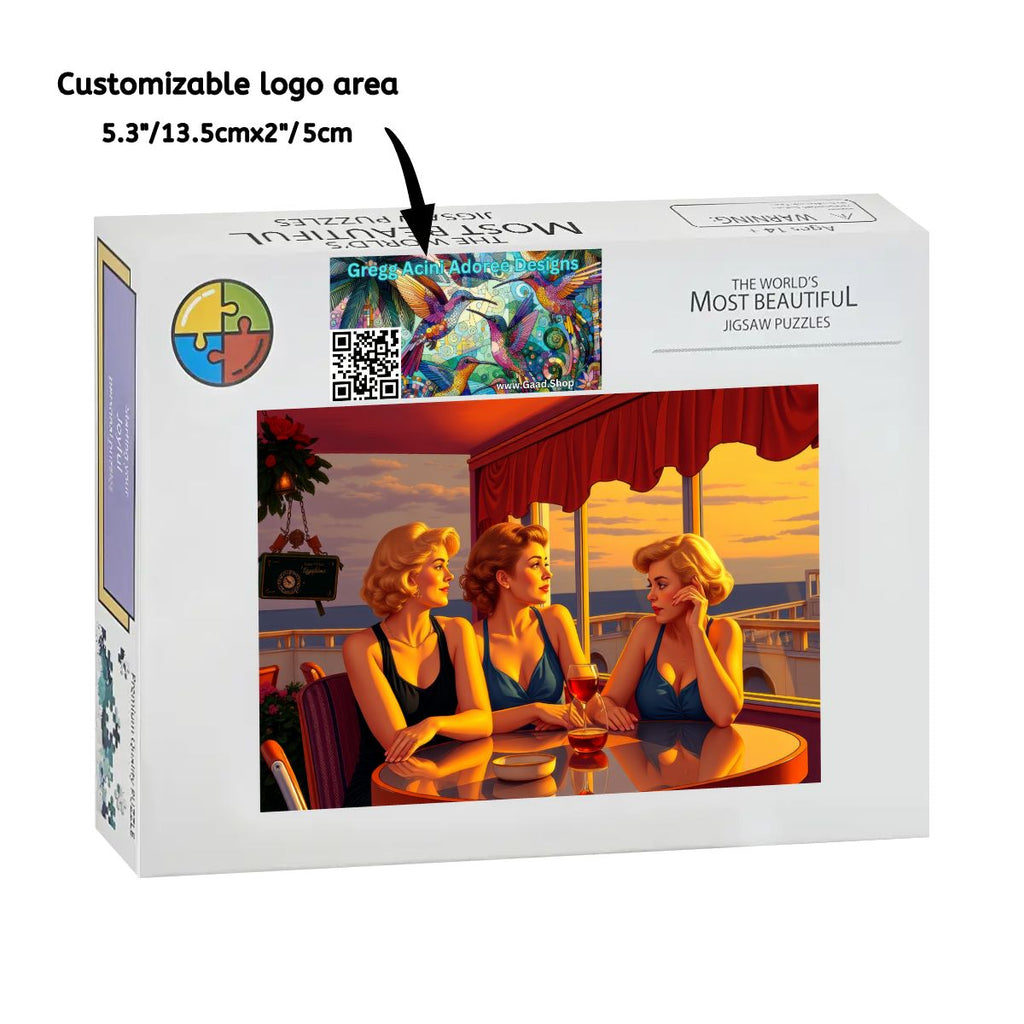 Glamorous Friends Wooden Jigsaw Puzzles 1000 pcs - Gregg Acini Adoree Designs - Jigsaw Puzzle