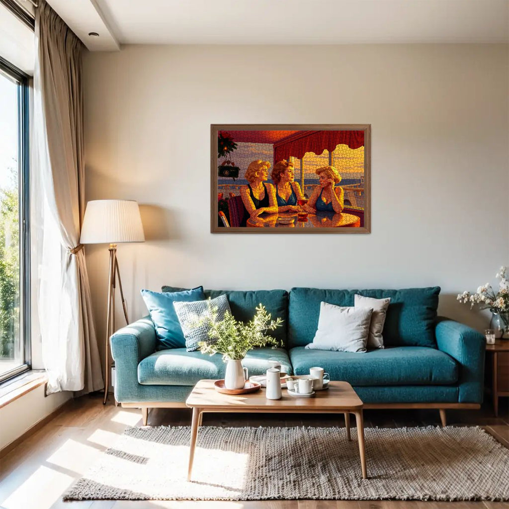 Glamorous Friends Wooden Jigsaw Puzzles 1000 pcs - Gregg Acini Adoree Designs - Jigsaw Puzzle