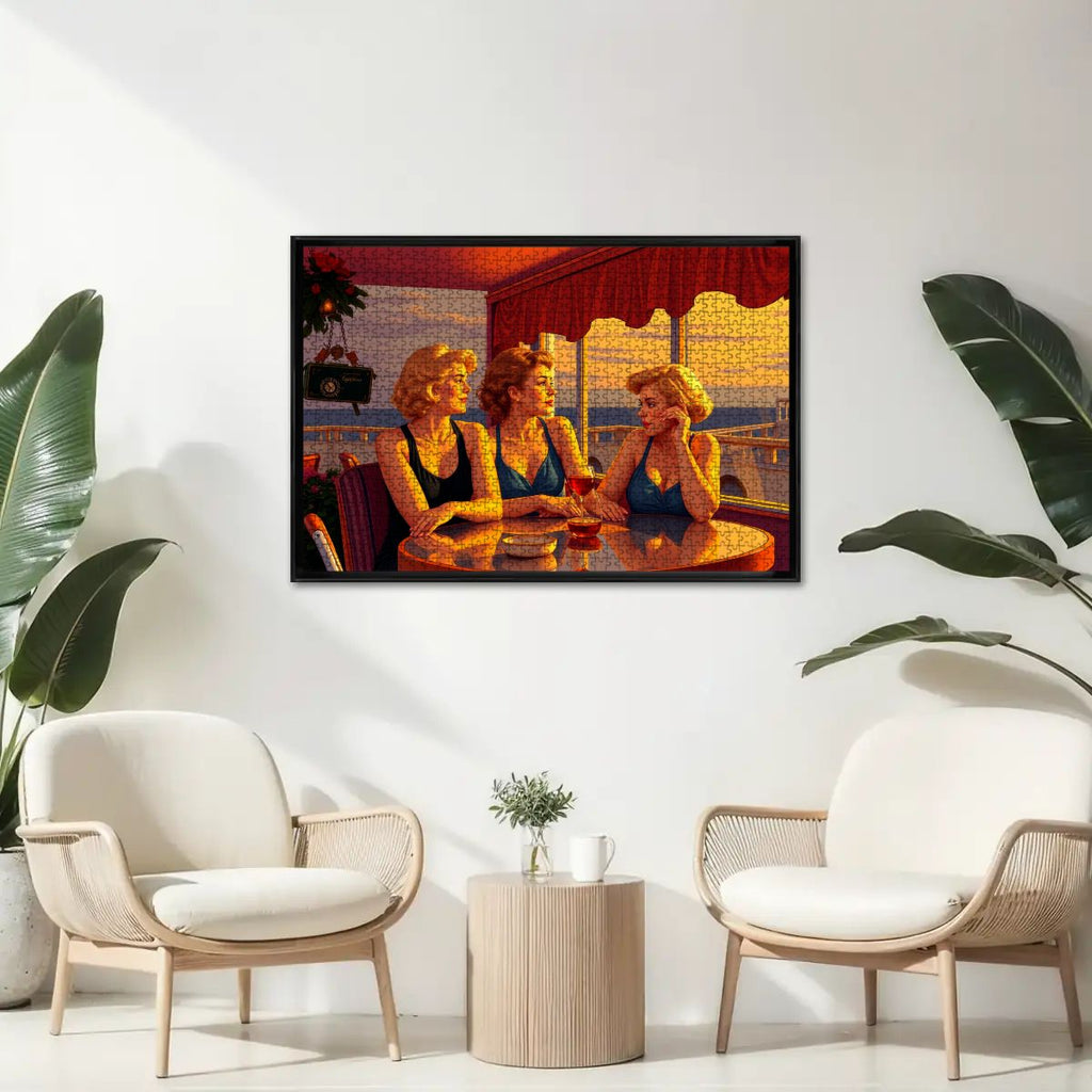 Glamorous Friends Wooden Jigsaw Puzzles 1000 pcs - Gregg Acini Adoree Designs - Jigsaw Puzzle