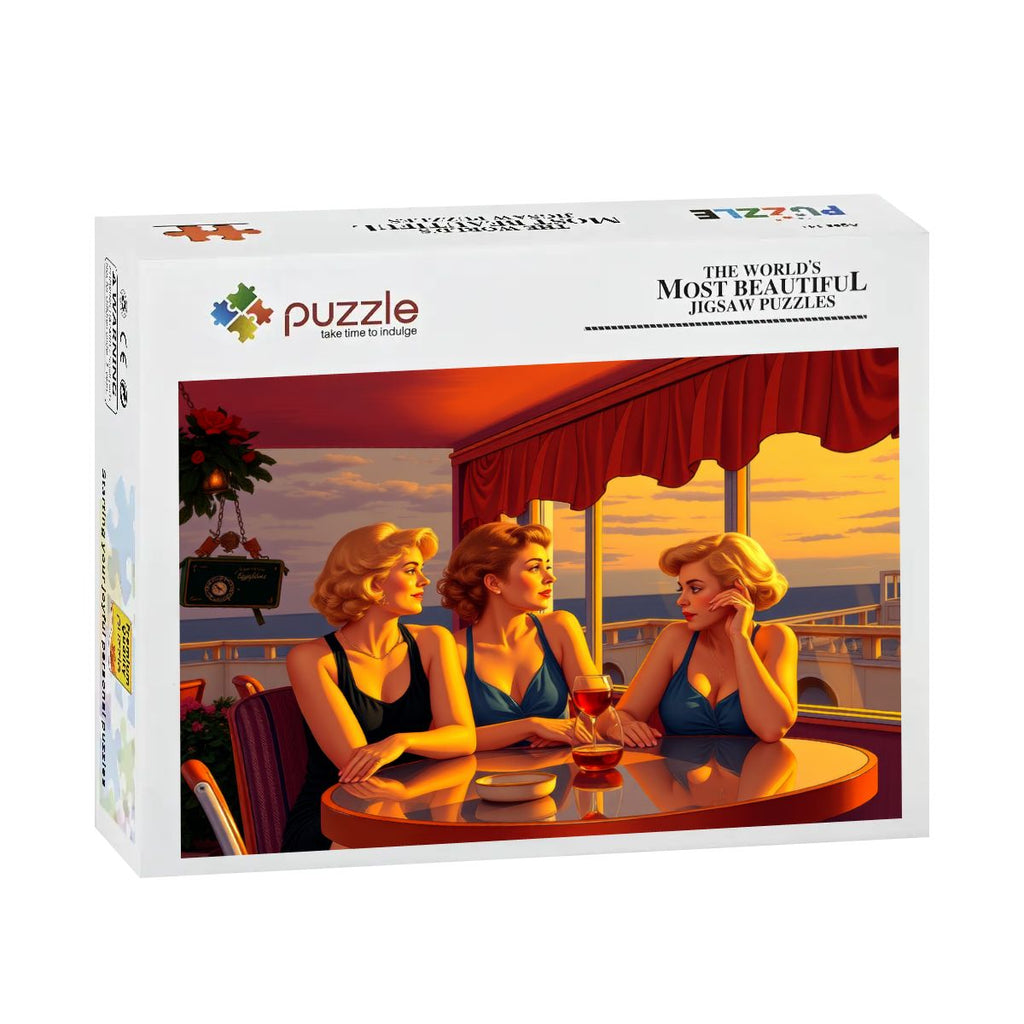 Glamorous Friends Wooden Jigsaw Puzzles 500 pcs - Gregg Acini Adoree Designs - Jigsaw Puzzle