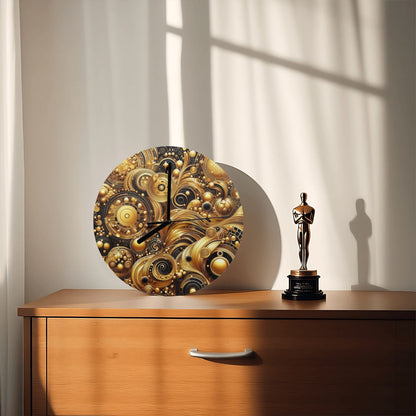 Golden Compass MDF Wall Clock (Made in USA) - Gregg Acini Adoree Designs - Wall Clock