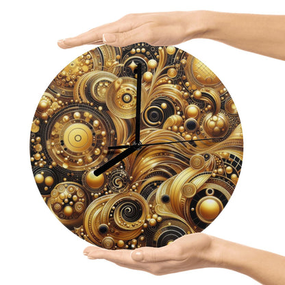 Golden Compass MDF Wall Clock (Made in USA) - Gregg Acini Adoree Designs - Wall Clock