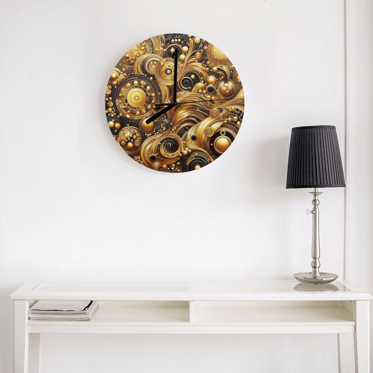 Golden Compass MDF Wall Clock (Made in USA) - Gregg Acini Adoree Designs - Wall Clock