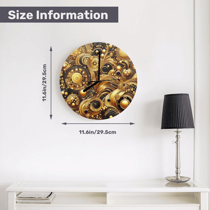 Golden Compass MDF Wall Clock (Made in USA) - Gregg Acini Adoree Designs - Wall Clock