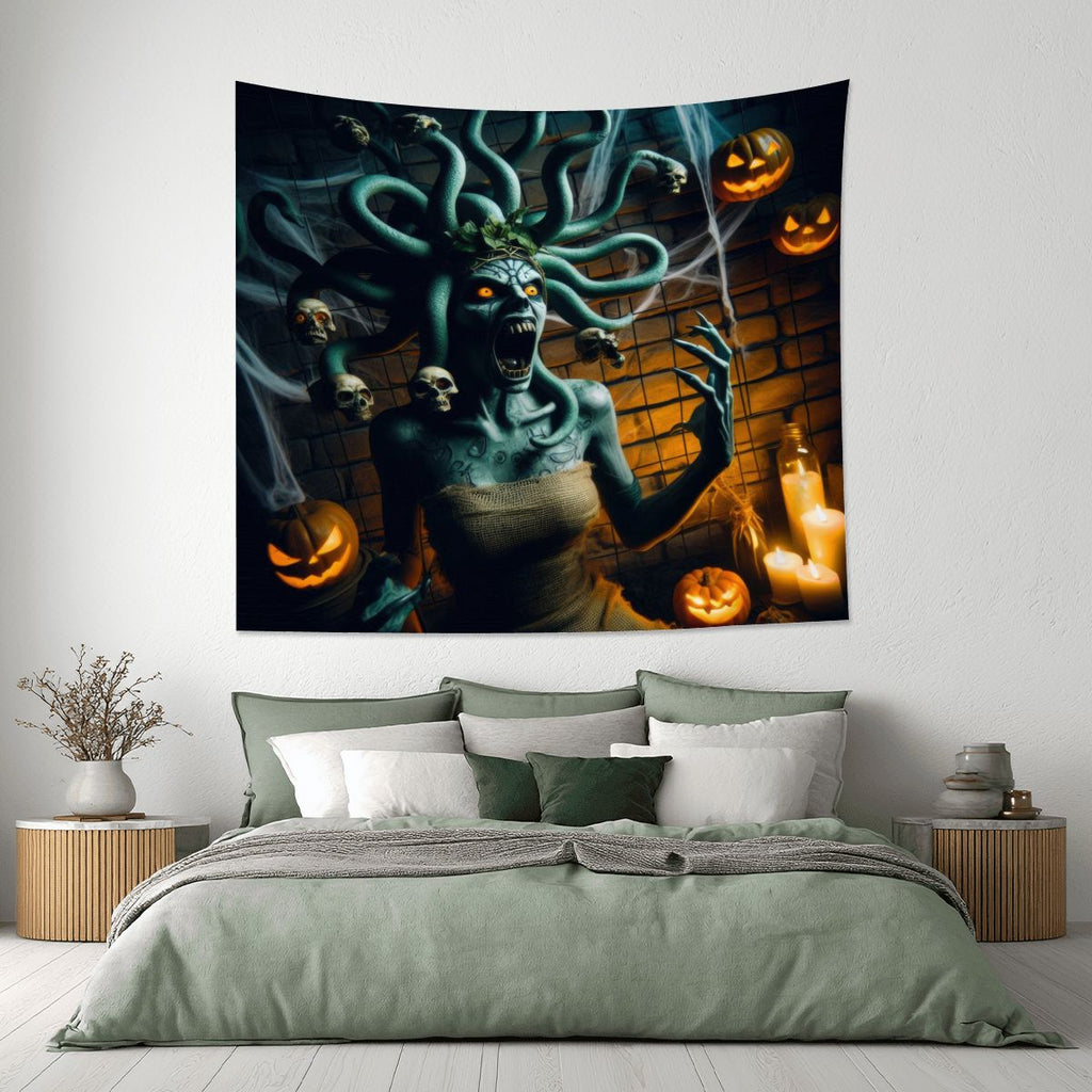 Halloween Medusa 2 Lightweight Wall Tapestry (Fabric Wall Hanging - USA) - Gregg Acini Adoree Designs - Wall Coverings
