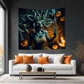 Halloween Medusa 2 Lightweight Wall Tapestry (Fabric Wall Hanging - USA) - Gregg Acini Adoree Designs - Wall Coverings