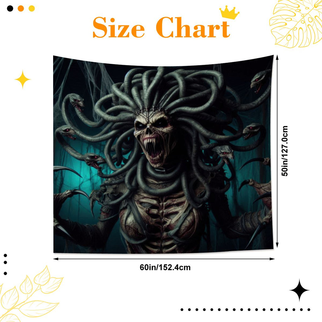 Halloween Medusa 3 Lightweight Wall Tapestry (Fabric Wall Hanging - USA) - Gregg Acini Adoree Designs - Wall Coverings