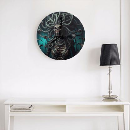 Halloween Medusa 3 MDF Wall Clock (Made in USA) - Gregg Acini Adoree Designs - Wall Clock